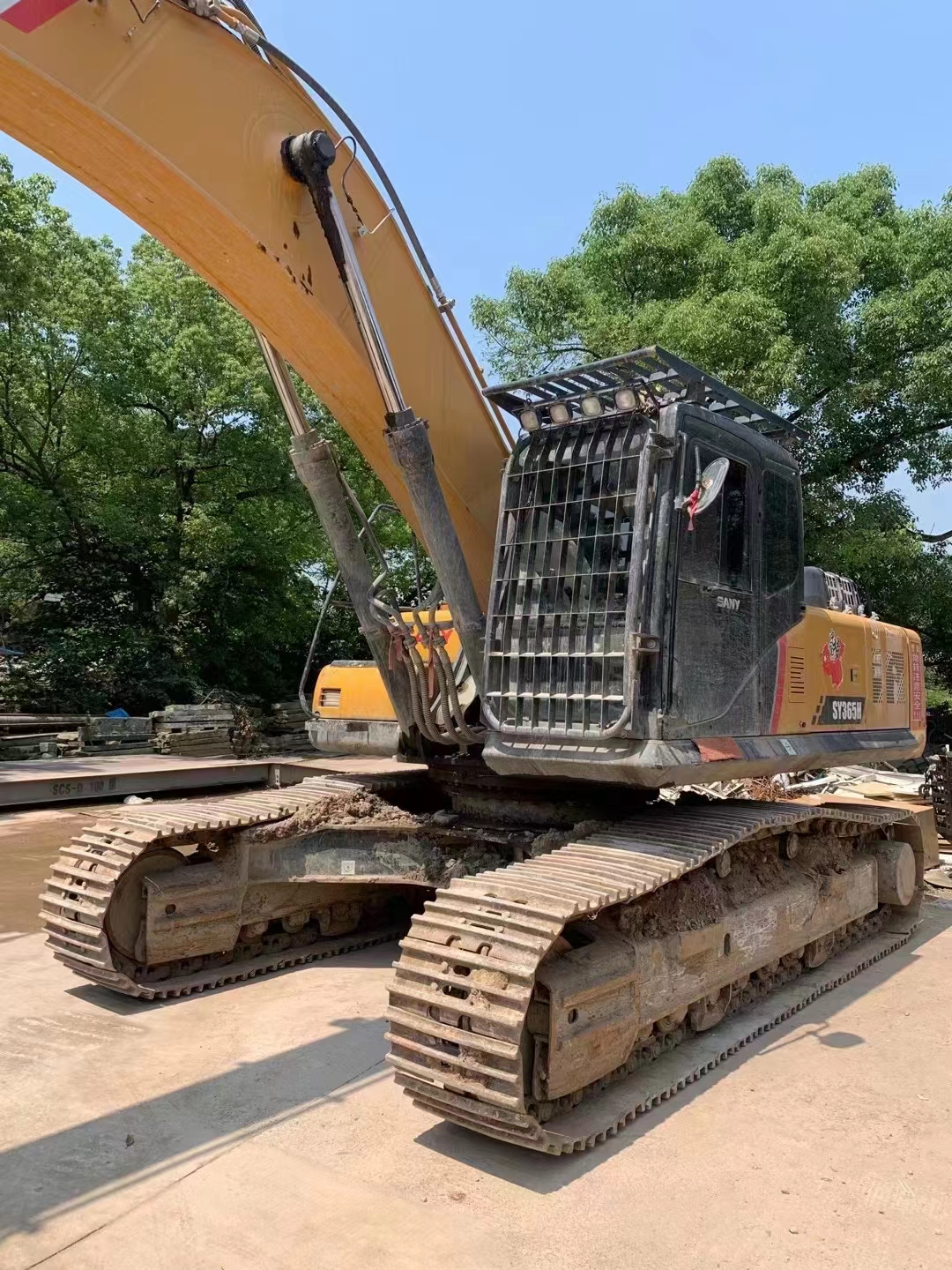 Máquinas de construção usadas em segunda mão SY365H Escavadeira Escavadeira Escavadeira Grande de 36 Toneladas